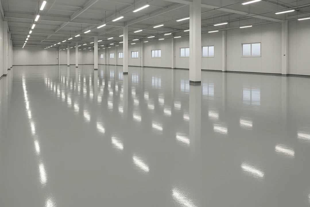 Posadzka samopoziomująca w hali produkcyjnej